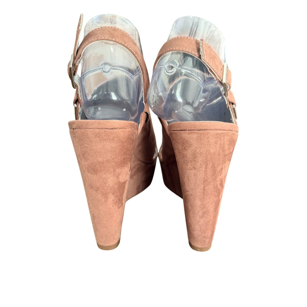 Carlos by Carlos Santana Womens Dusty Rose Faux Suede Platform Wedge Size 8 - Picture 5 of 7